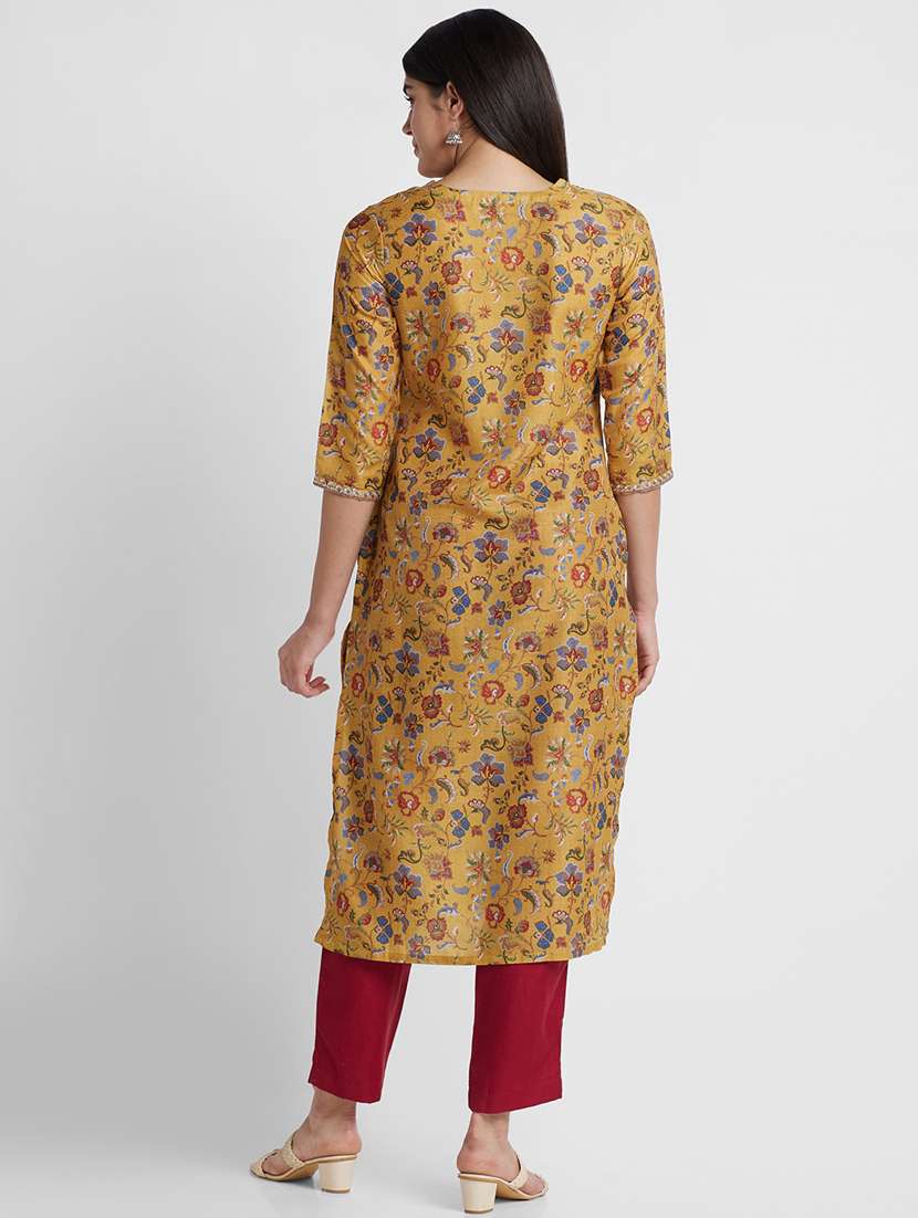 women's straight kurta - 19779258 - Standard Image - 3