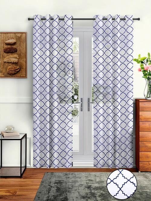 set of 2 long printed door curtains - 19779439 - Standard Image - 0