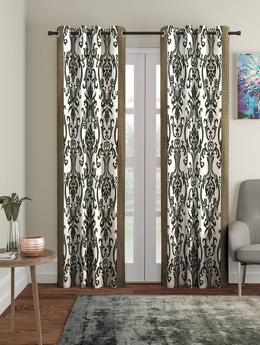 eyelet pack of2 2 piece polyester curtain,long door 9 feet - 19780507 - Zoom Image - 0