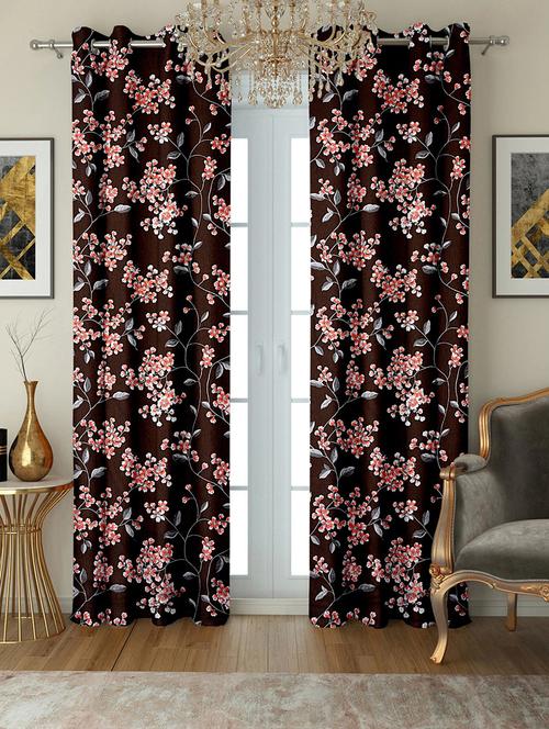cortina designer eyelet printed home curtains - 19780516 - Standard Image - 0