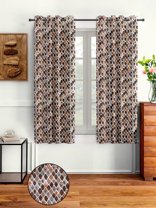 cortina designer eyelet printed home curtains - 19780624 - Standard Image - 0