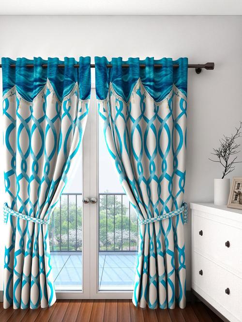 cortina designer eyelet printed home curtains - 19780676 -  Standard Image - 0