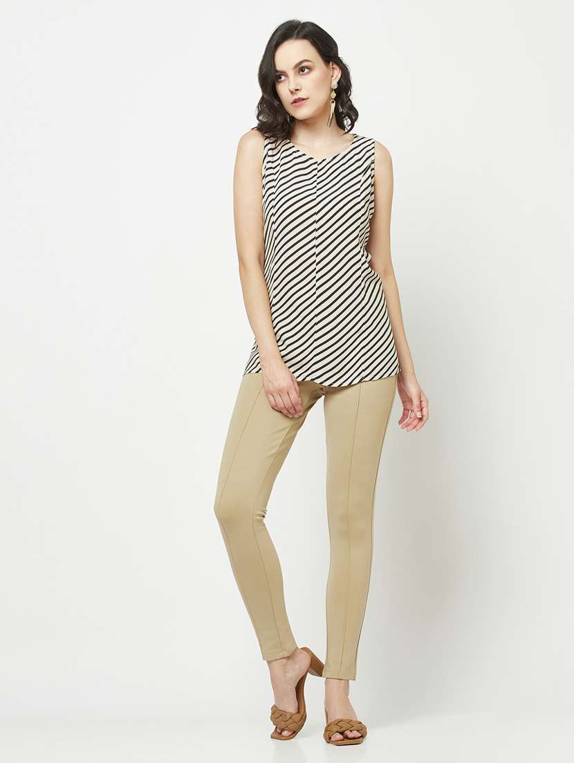 women's straight round neck top - 19780768 -  Standard Image - 5