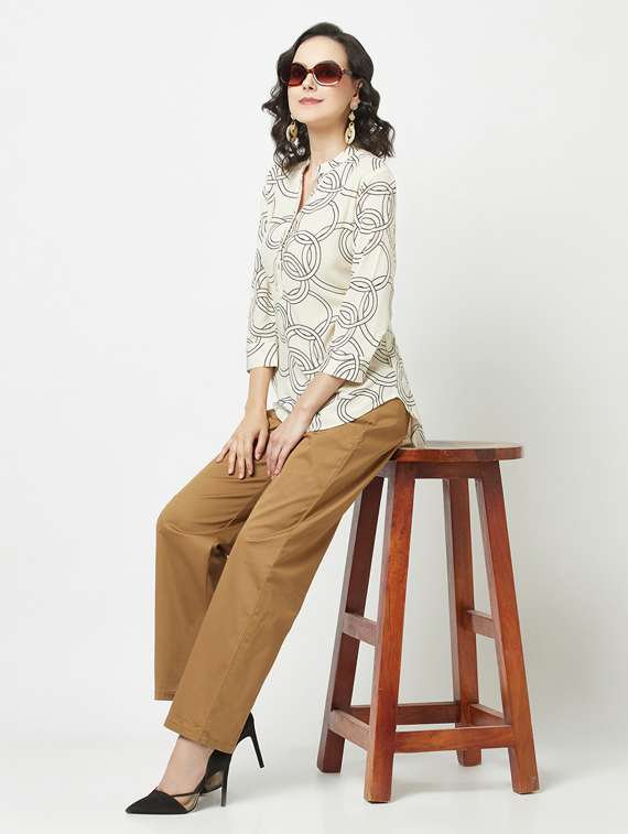 printed viscose regular top - 19780772 -  Standard Image - 5
