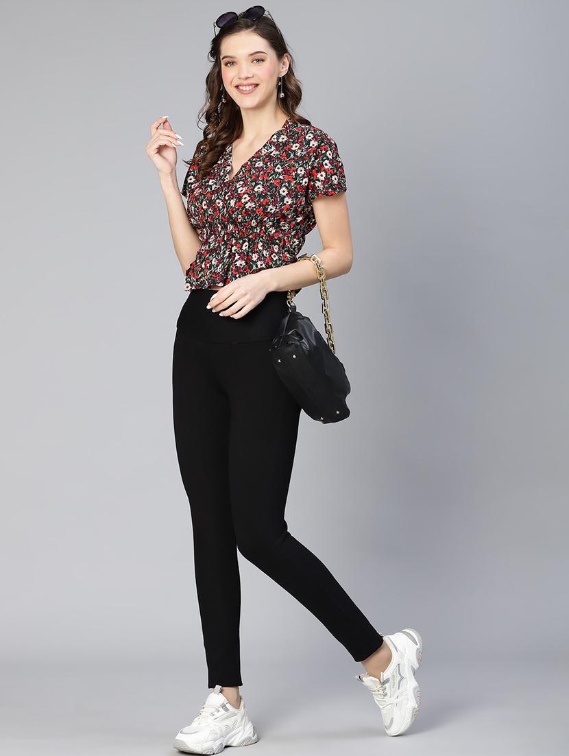 women's blouson v neck top - 19780849 - Standard Image - 3