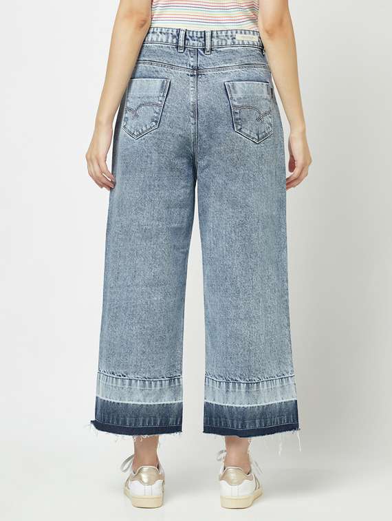 women's plain wide leg jeans - 19780893 -  Standard Image - 3