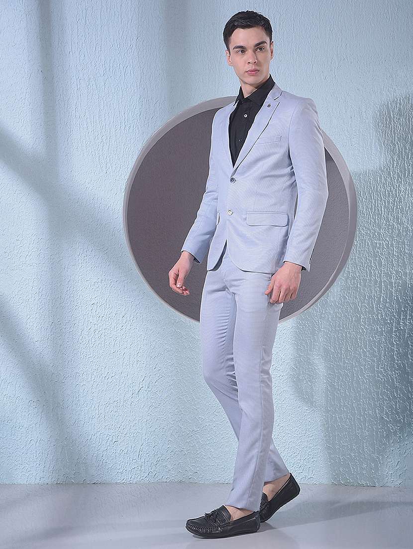 Notched Lapel Check Single Breasted Suit Set - 19781167 -  Standard Image - 3