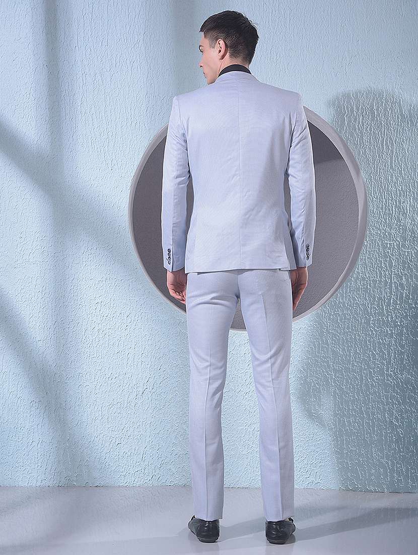 Notched Lapel Check Single Breasted Suit Set - 19781167 -  Standard Image - 5