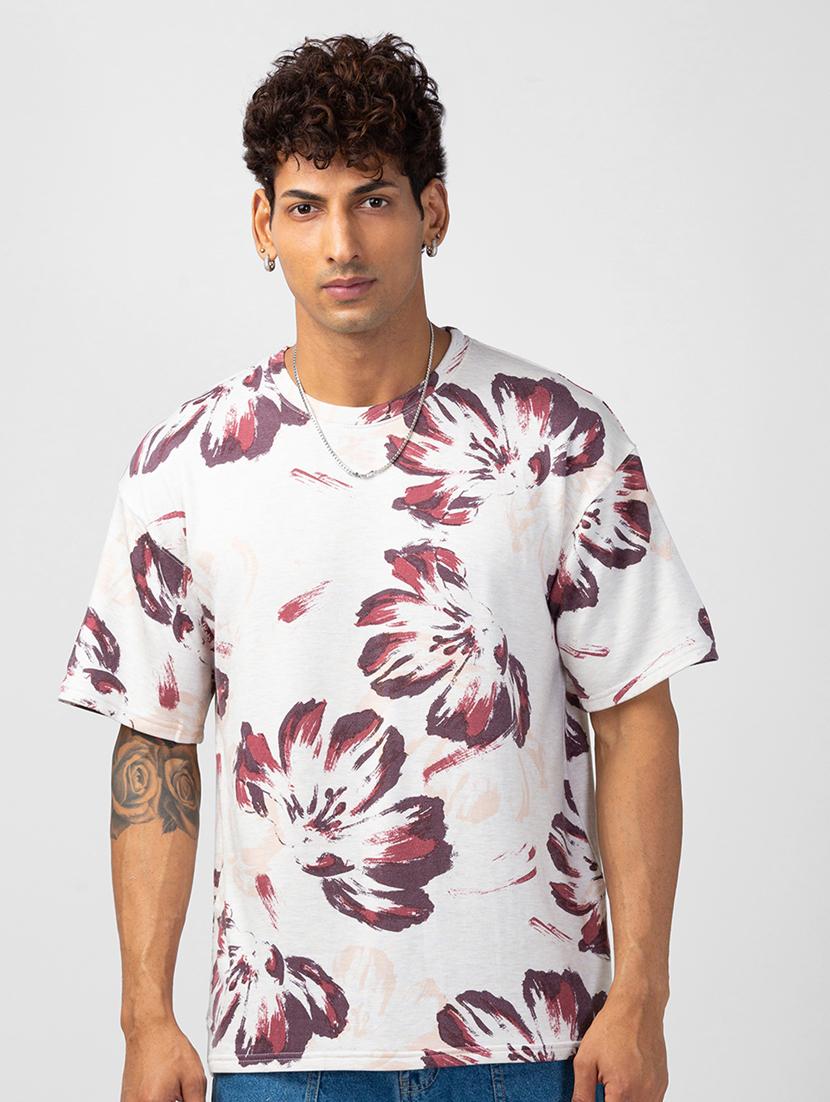 round neck printed regular t-shirt - 19781270 -  Zoom Image - 0