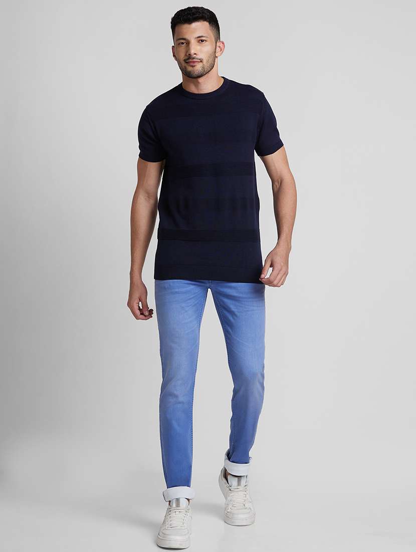 blue cotton regular t-shirt - 19781414 - Standard Image - 3