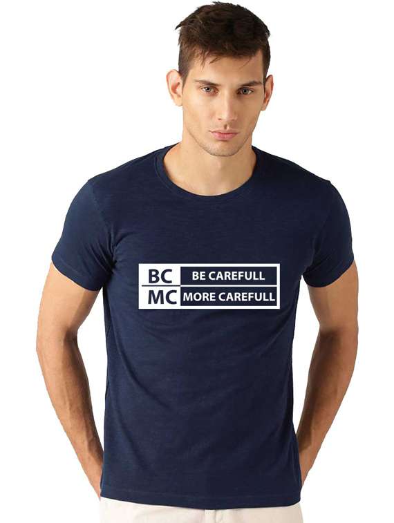 men chest print short sleeve t-shirt