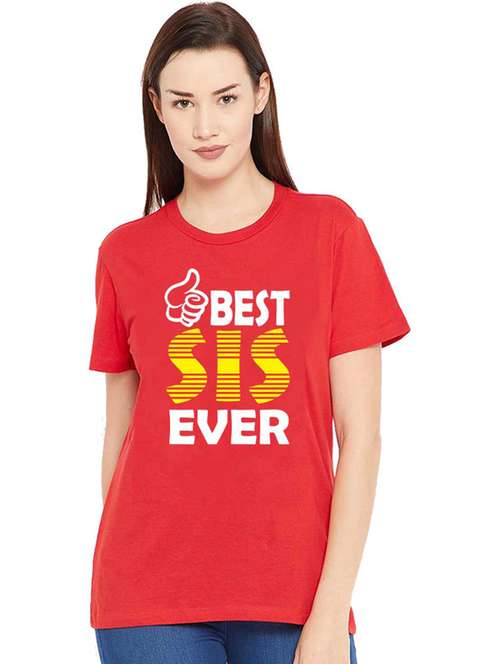 women's front print round neck t-shirt - 19782051 -  Standard Image - 0