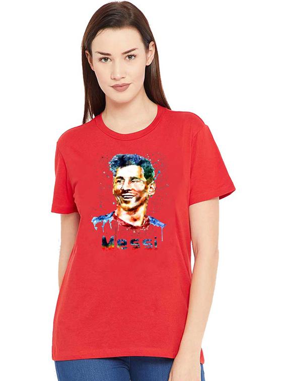 women's front print round neck t-shirt - 19782056 -  Zoom Image - 0