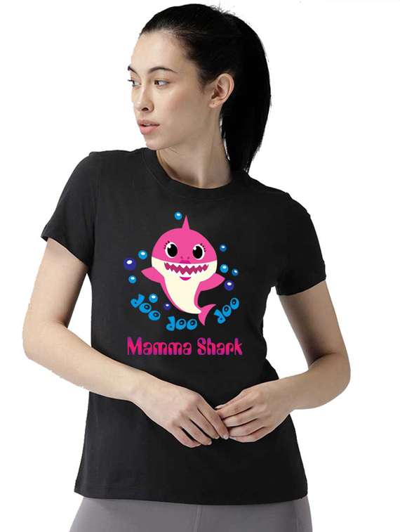 women's front print round neck t-shirt - 19782063 - Zoom Image - 0