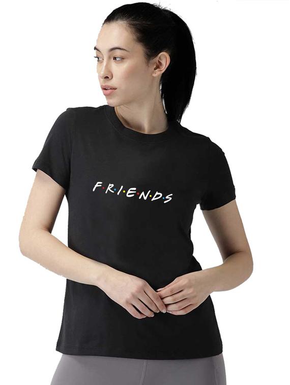 women's front print round neck t-shirt - 19782119 -  Zoom Image - 0