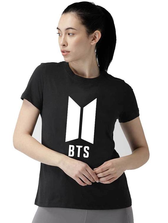 women's front print crew neck t-shirt