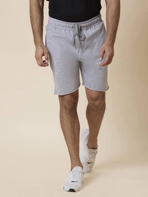 grey solid regular fit sports shorts - 19782557 -  Standard Image - 0