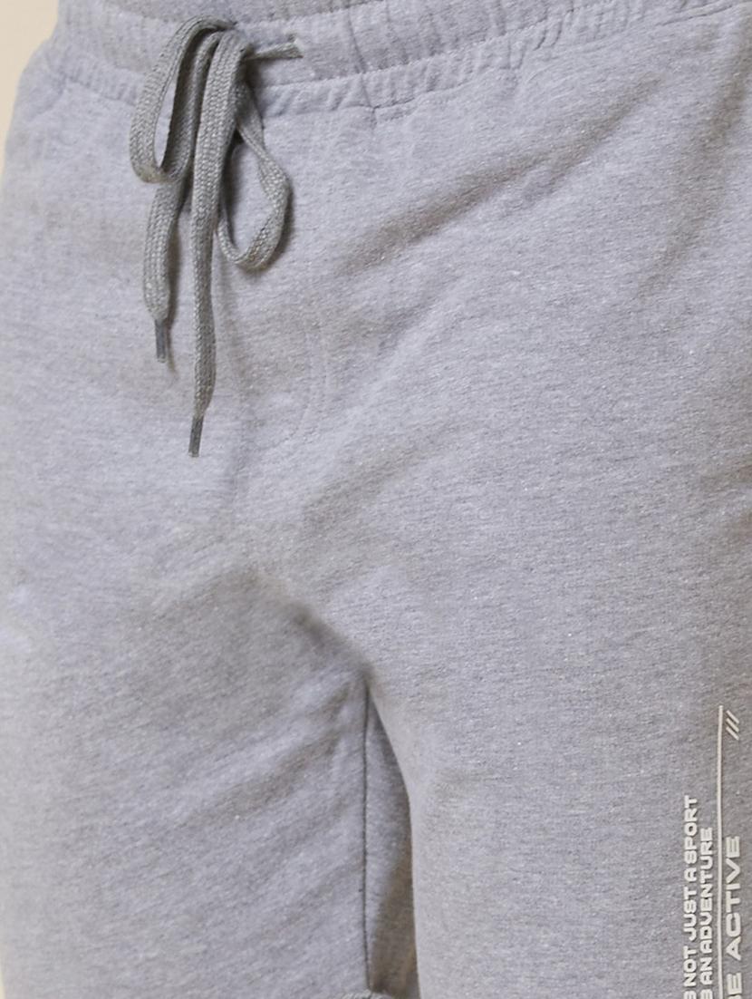 grey solid regular fit sports shorts - 19782557 - Standard Image - 5