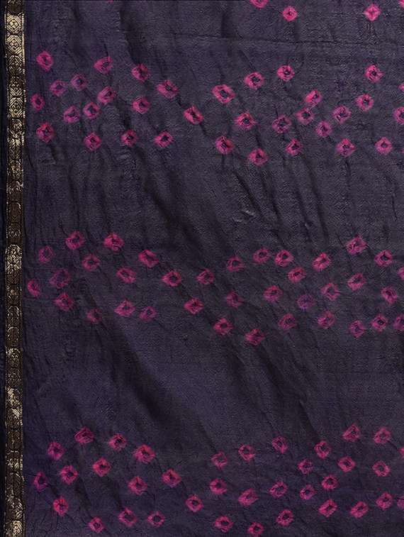 women's bandhani blue colored saree with blouse - 19782635 - Standard Image - 5
