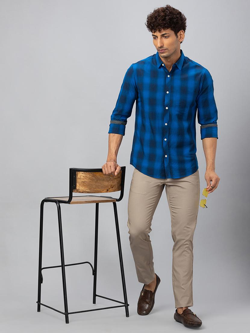 men checkered cotton casual shirt - 19782640 - Standard Image - 3