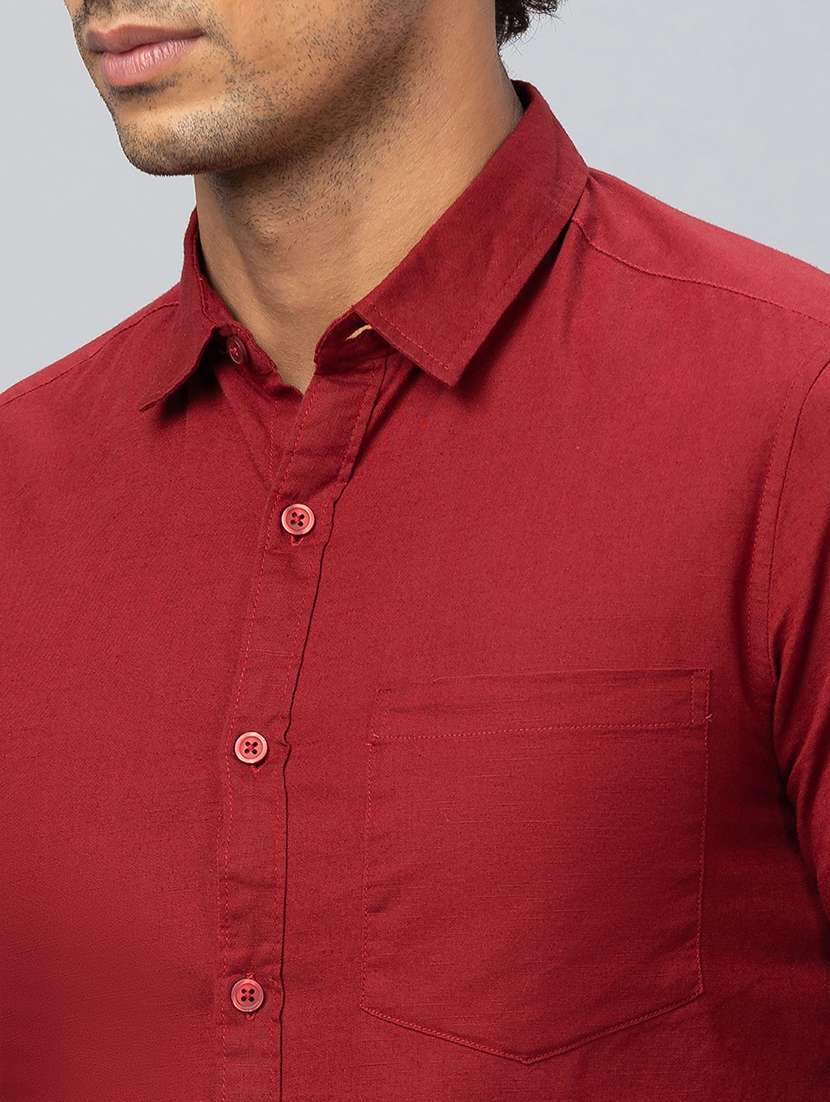 men solid cotton casual shirt - 19782646 -  Standard Image - 5