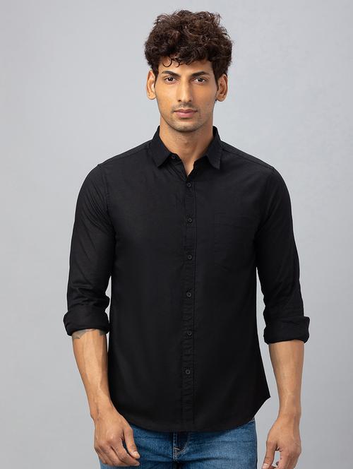 men solid cotton casual shirt - 19782647 -  Standard Image - 0