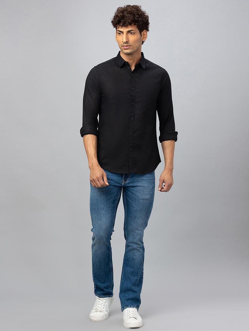men solid cotton casual shirt - 19782647 - Standard Image - 3