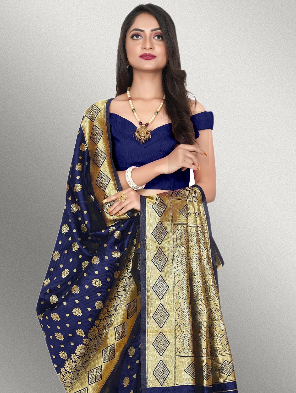 self design zari work saree with blouse - 19783501 - Standard Image - 3