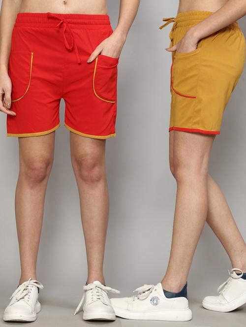 pack of 2 solid regular shorts - 19783634 - Standard Image - 0