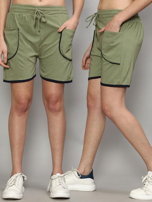 pack of 2 solid regular shorts - 19783656 -  Standard Image - 0
