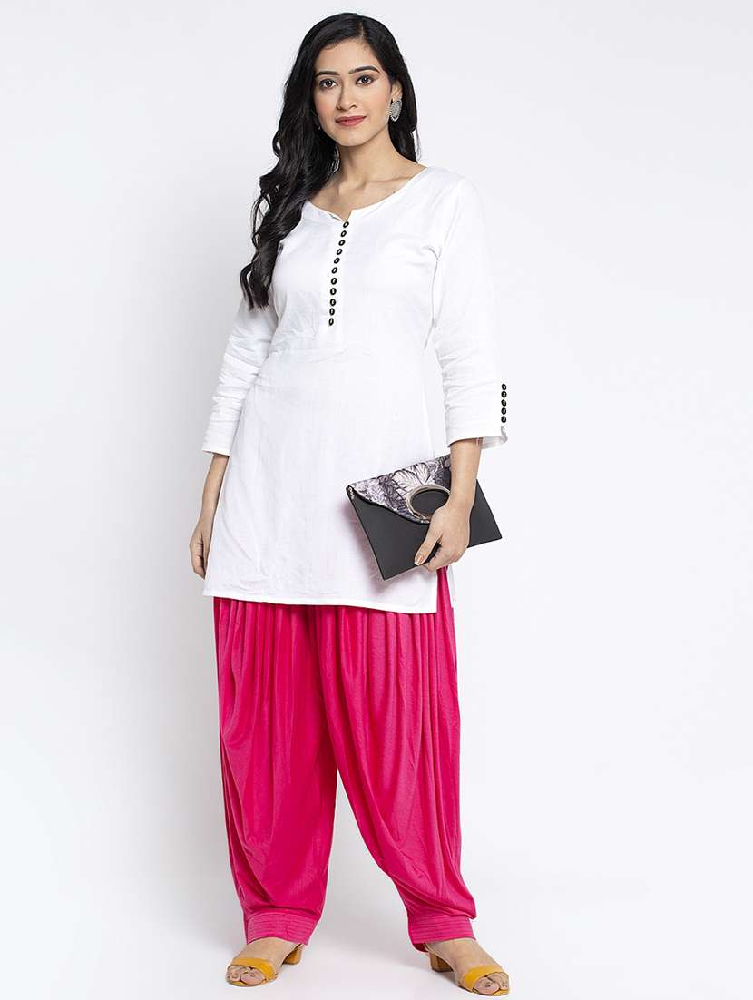 pink viscose patiyala salwars - 19783663 -  Standard Image - 3
