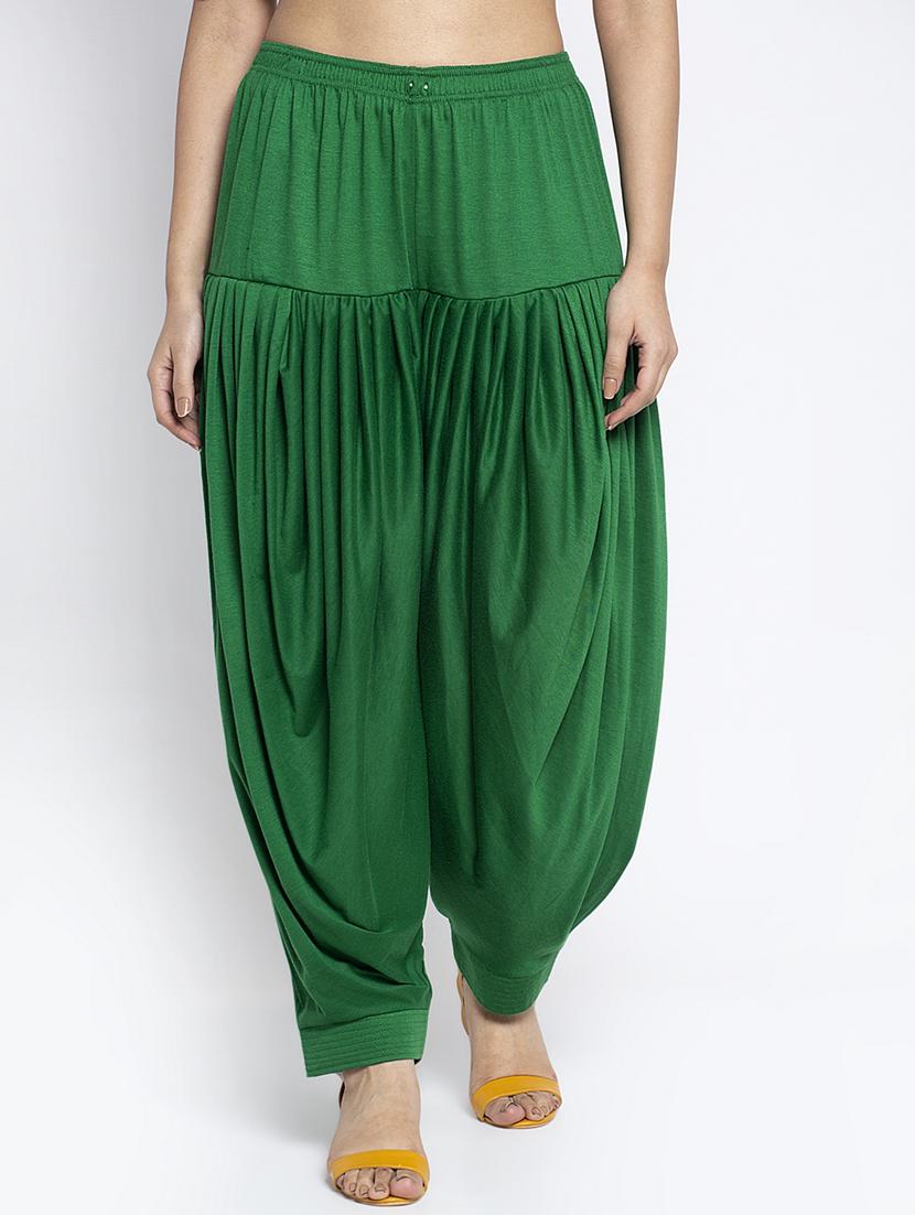 green viscose patiyala salwars - 19783667 - Zoom Image - 0