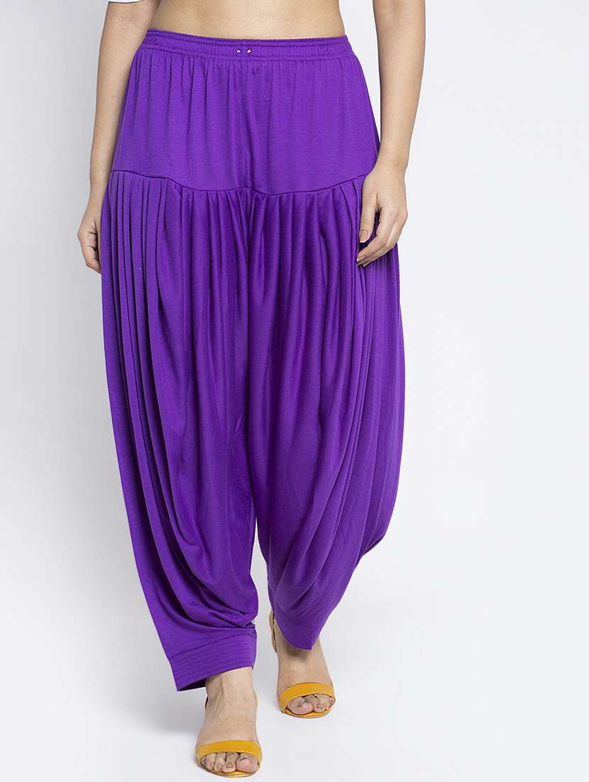 purple viscose patiyala salwars
