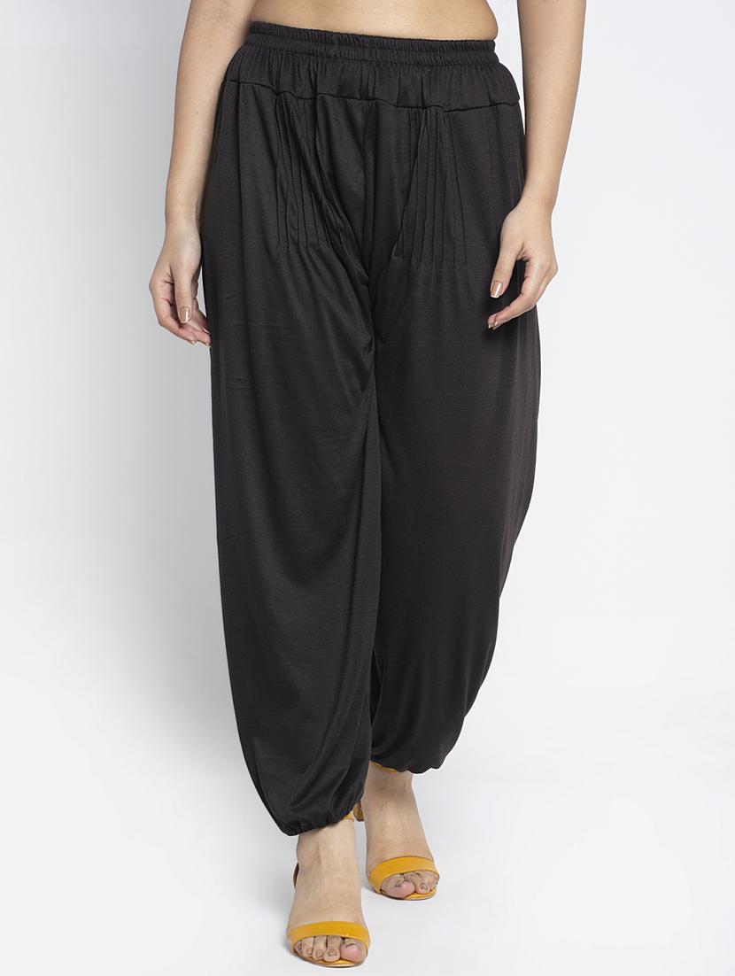 black viscose harem salwars - 19783680 -  Zoom Image - 0