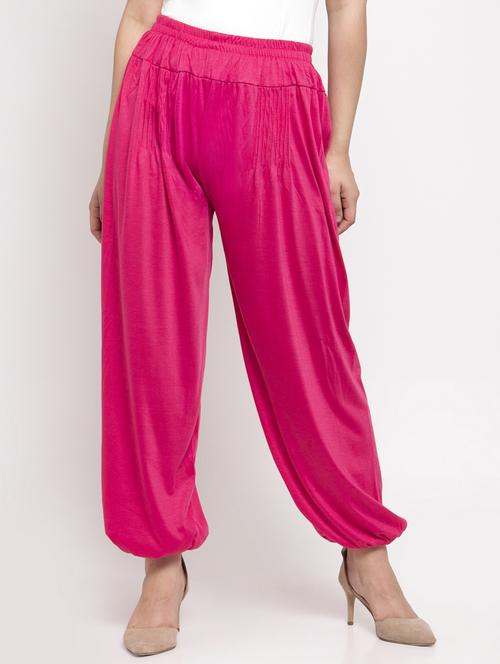 pink viscose harem salwars - 19783684 -  Standard Image - 0