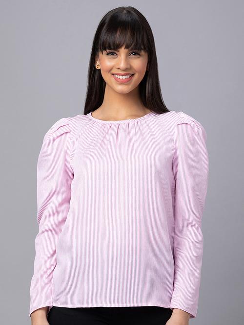 women pink polyester regular top - 19783697 -  Standard Image - 0