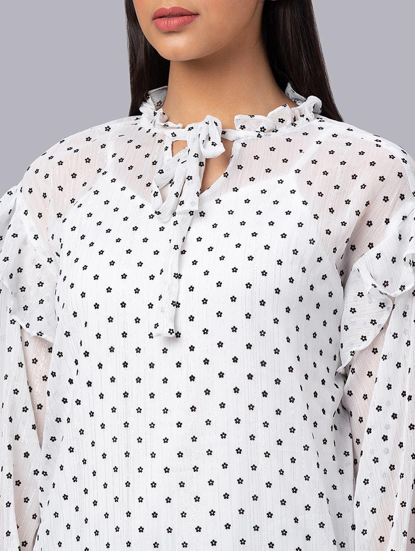women white polyester regular top - 19783703 - Standard Image - 5