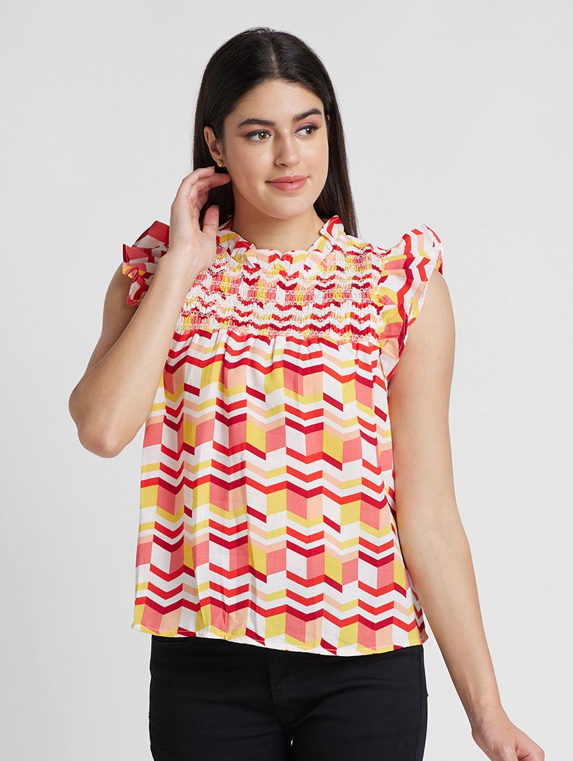 women white polyester regular top - 19783726 -  Zoom Image - 0