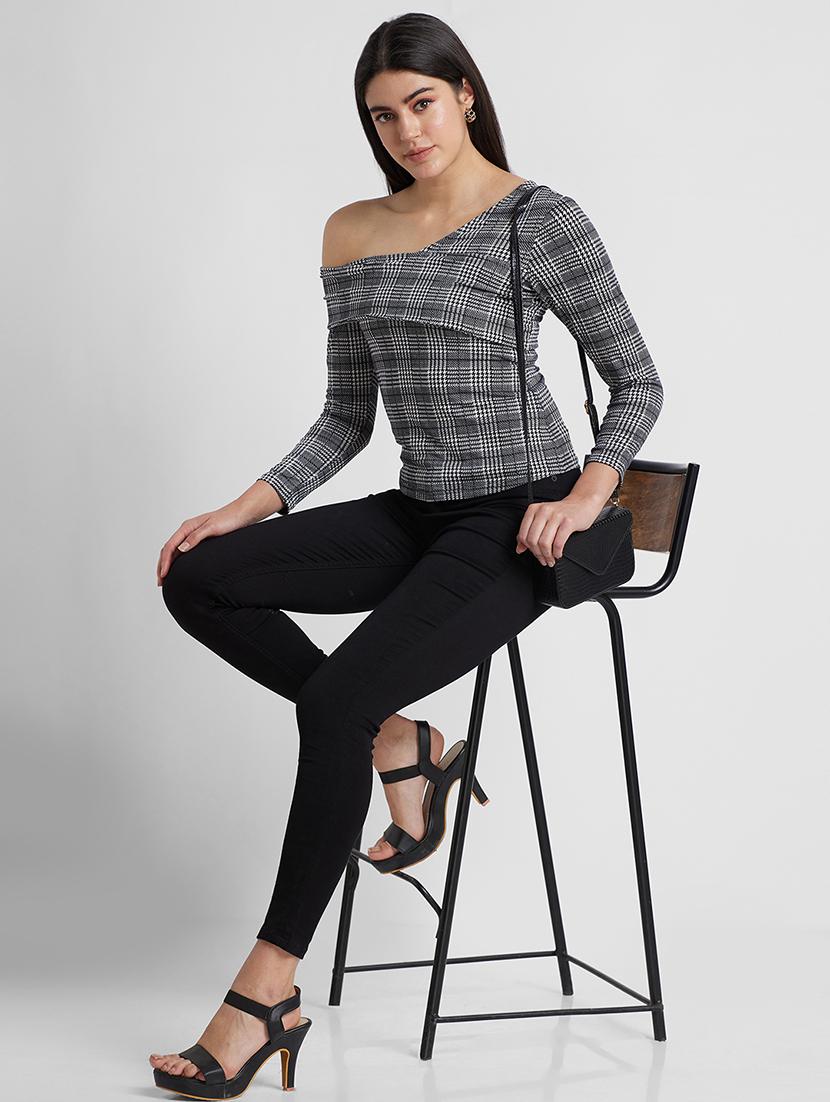women grey polyester regular top - 19783734 - Standard Image - 3
