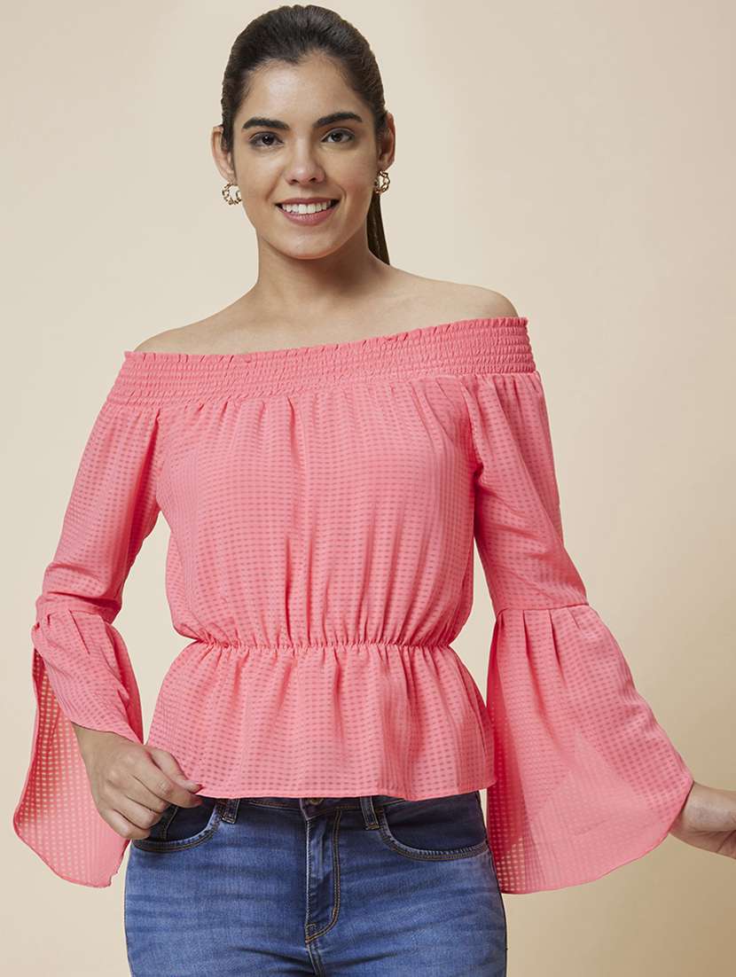 women's peplum off shoulder top - 19783745 - Zoom Image - 0