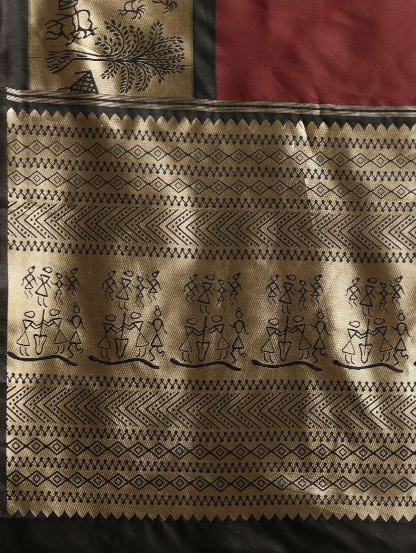 women's bordered royal blue colored saree with blouse - 19783918 -  Standard Image - 3