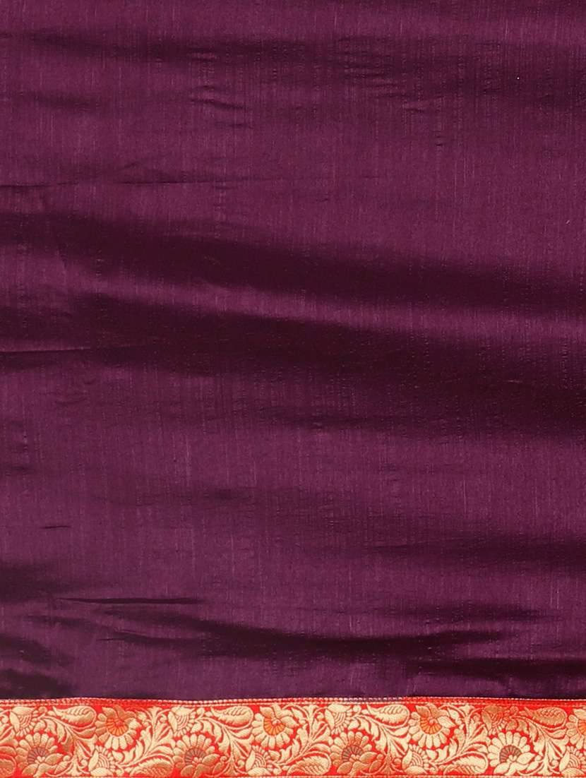 women's bordered purple colored saree - 19783951 - Standard Image - 3