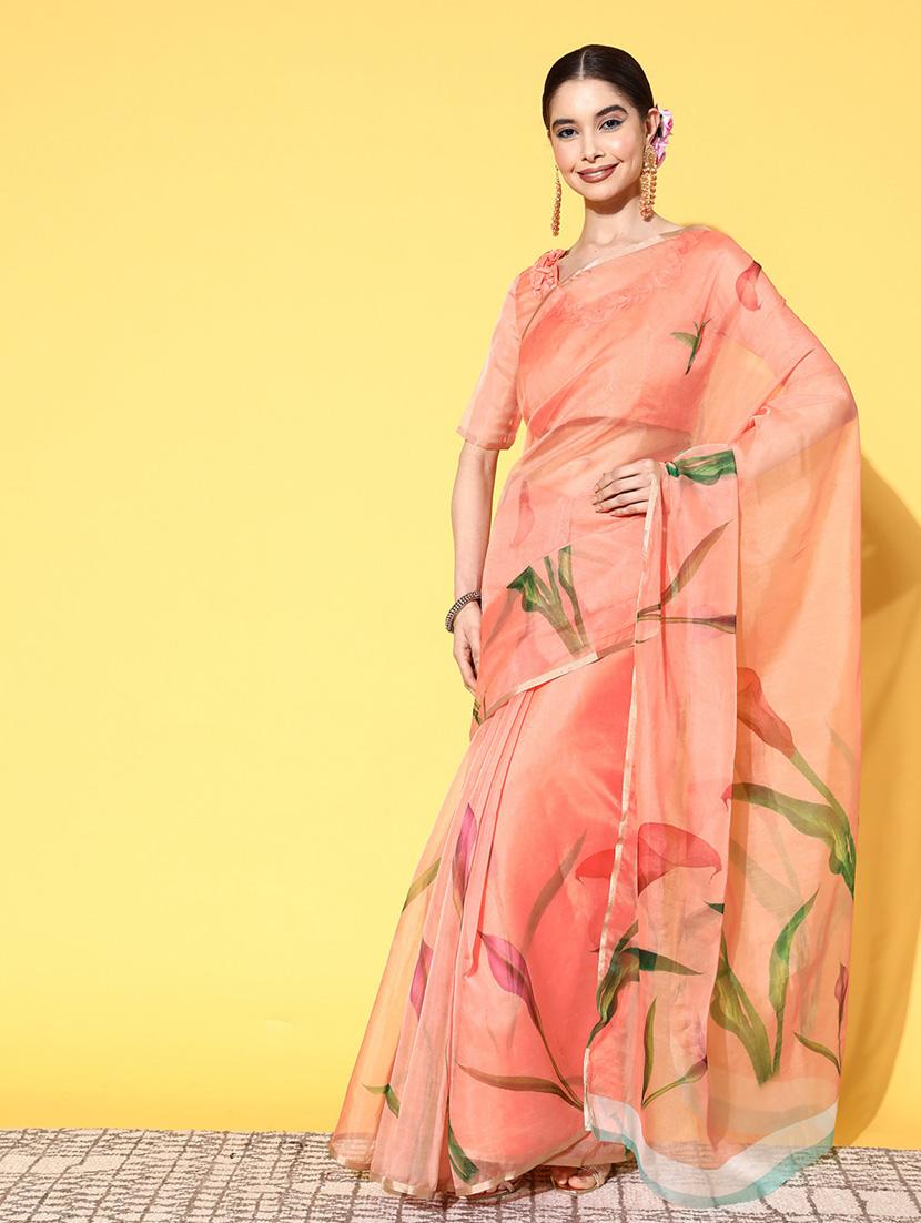 floral printed saree - 19784117 - Zoom Image - 0