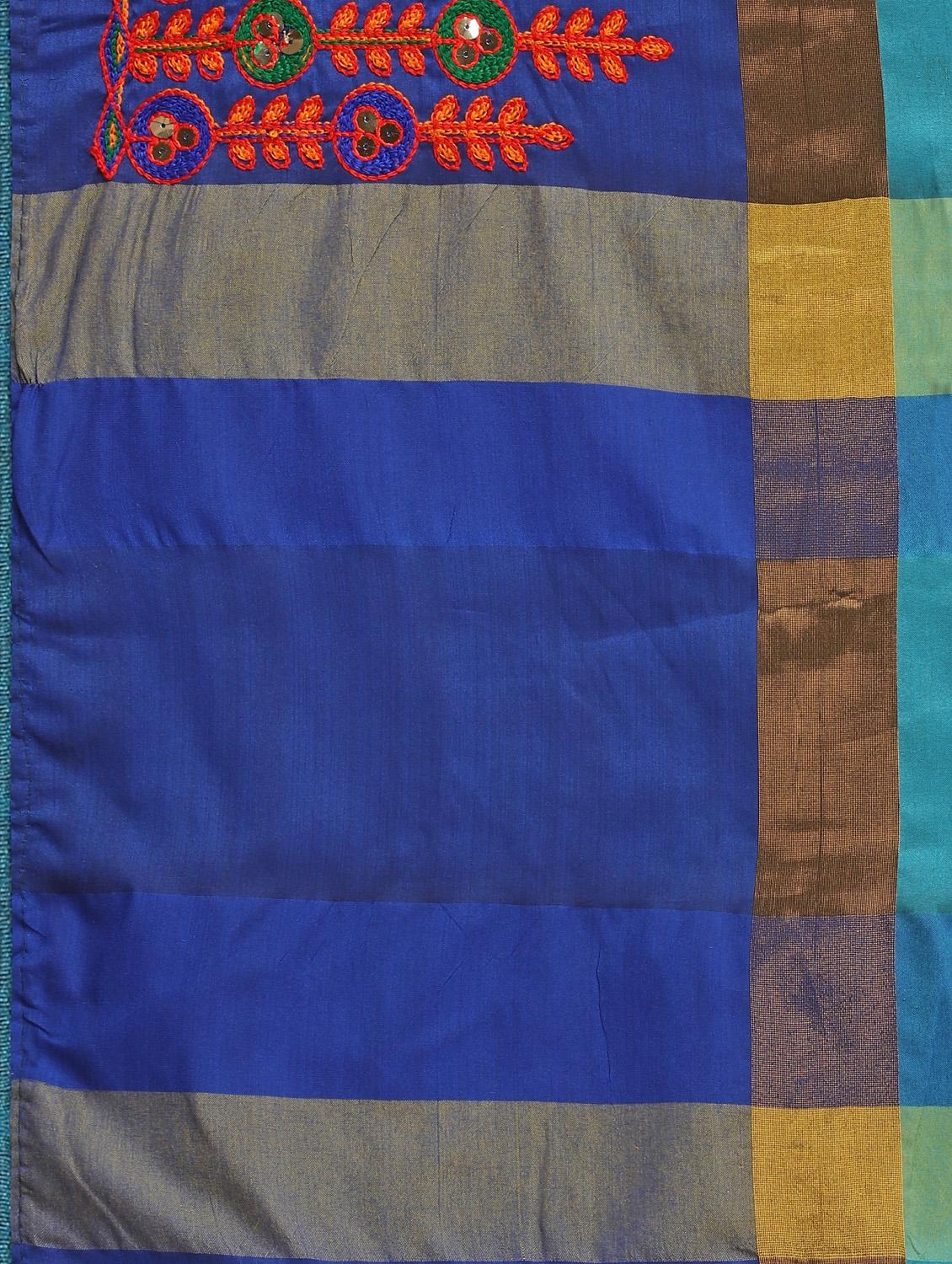 women's self design multi colored saree - 19784462 - Standard Image - 3