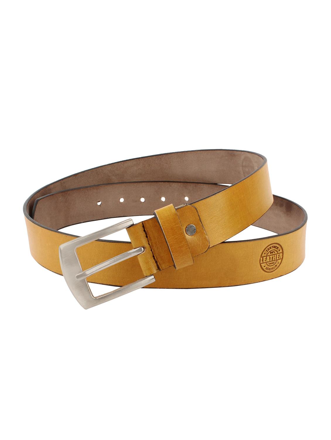 yellow leather belt - 19784785 - Zoom Image - 0