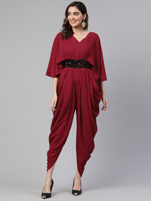 women cowl style jumpsuit - 19784849 - Standard Image - 0