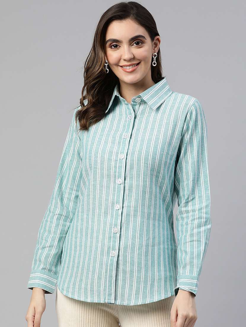 women striped cotton shirt - 19784865 - Zoom Image - 0
