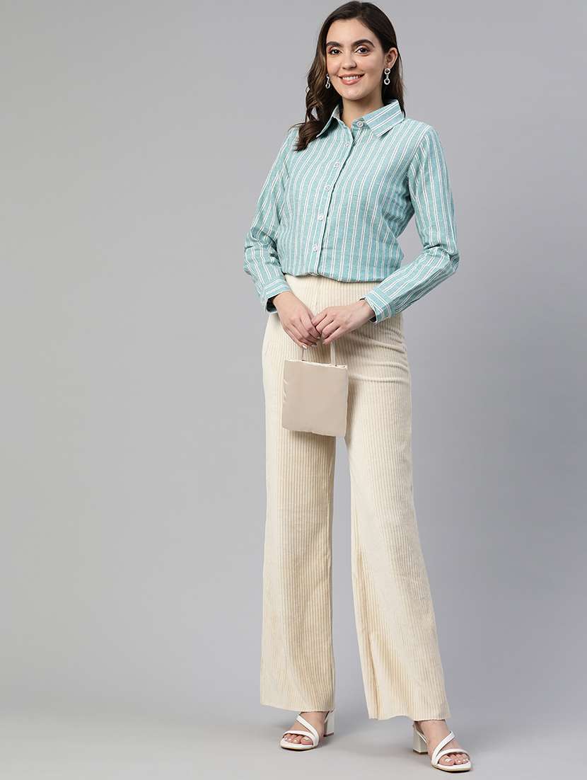 women striped cotton shirt - 19784865 - Standard Image - 3