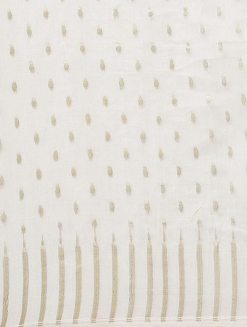 women's self design white colored saree with blouse - 19784922 -  Standard Image - 3