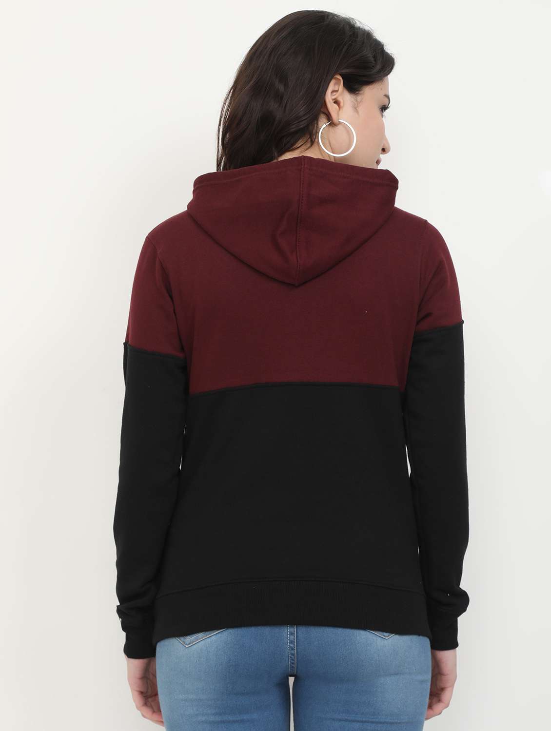color block hoodies regular sweatshirt - 19785508 -  Standard Image - 3
